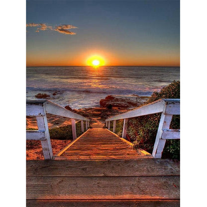 Sunset Sunset 40*50CM(Canvas) Full Round Drill Diamond Painting