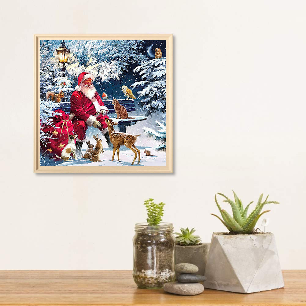 Santa Feeding Doves - Full Square Drill Diamond Painting 50*50CM