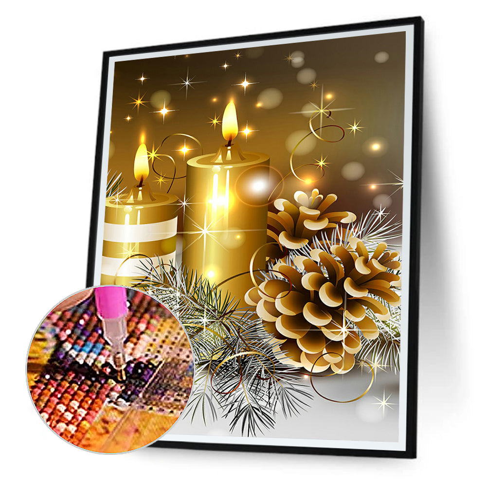 Celebration Candles 40*50CM(Canvas) Full Square Drill Diamond Painting