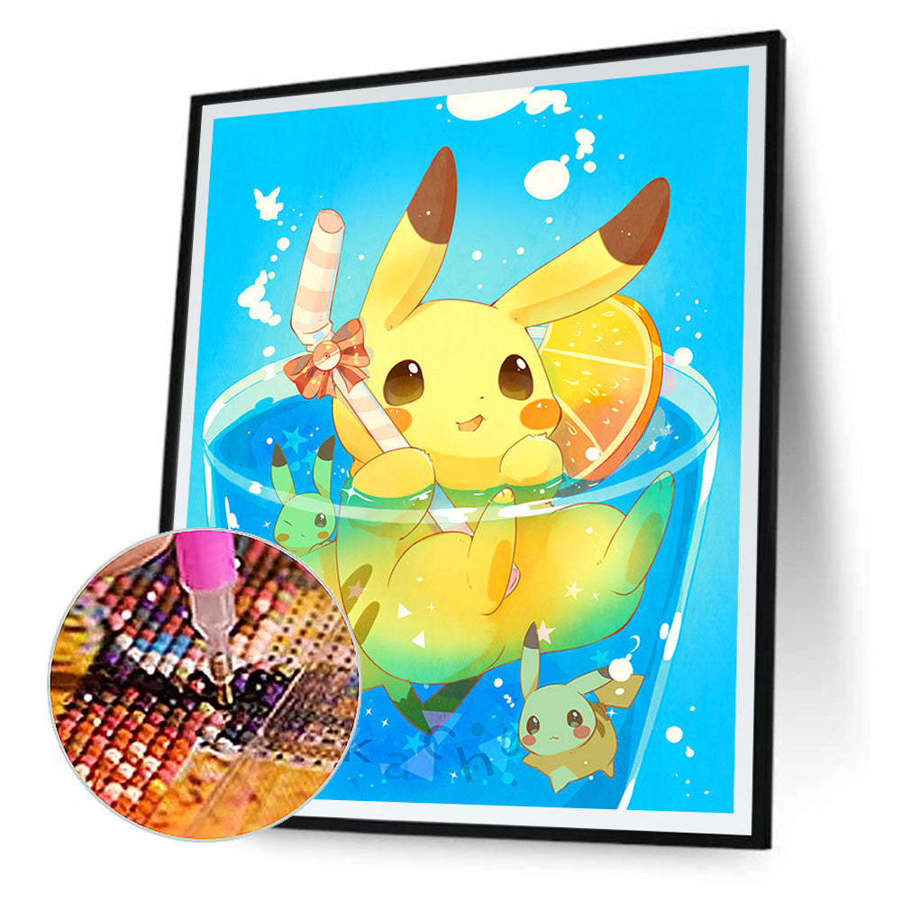 Pikachu - Full Round Drill Diamond Painting 30*40CM