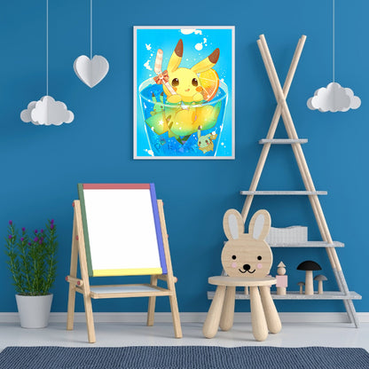 Pikachu 30*40CM(Canvas) Full Round Drill Diamond Painting