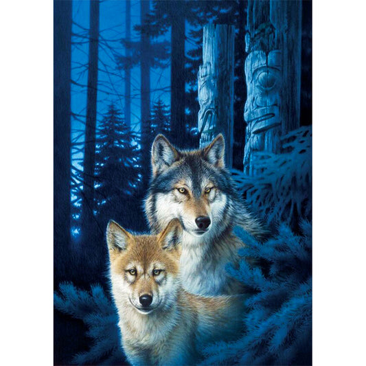 Wolf - Full Round Drill Diamond Painting 30*40CM