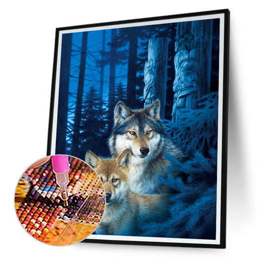Wolf - Full Round Drill Diamond Painting 30*40CM