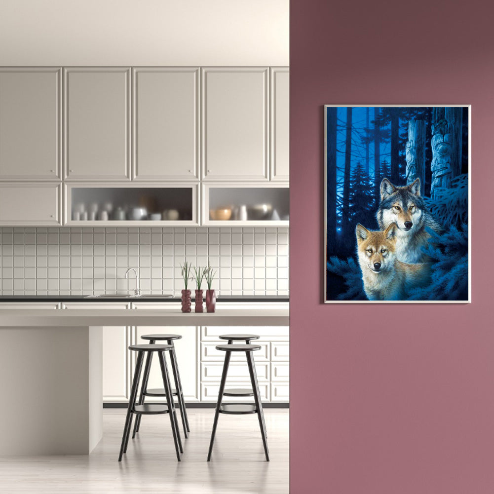 Wolf - Full Round Drill Diamond Painting 30*40CM