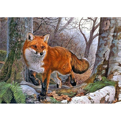 Forest Fox - Full Square Drill Diamond Painting 50*40CM