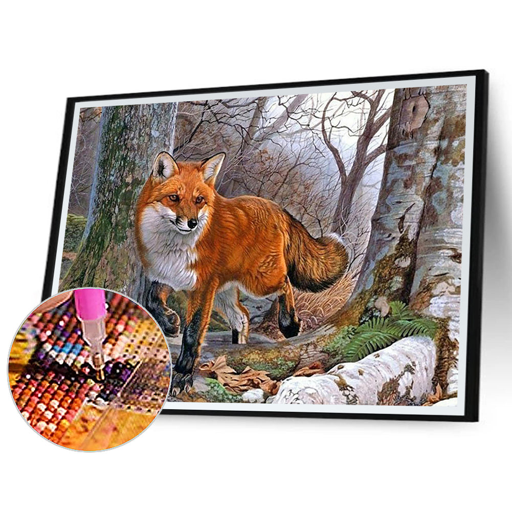 Forest Fox - Full Square Drill Diamond Painting 50*40CM