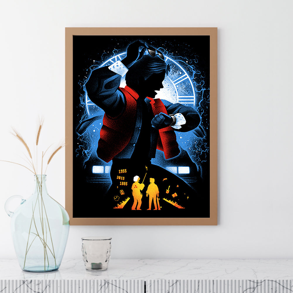 Back To The Future - Marty Mcfly Silhouette - Full Square Drill Diamond Painting 30*40CM
