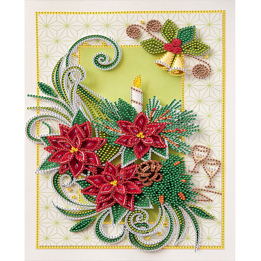 Flower Candle Quilling Paper Painting - Special Shaped Drill Diamond Painting 30*40CM