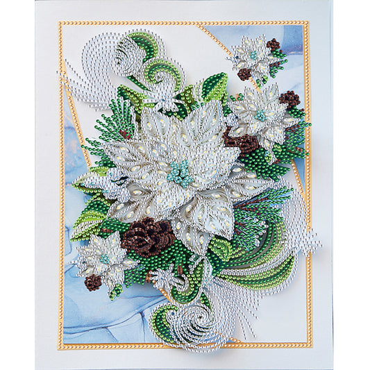 Paper Painting Of Flowers And Candles - Special Shaped Drill Diamond Painting 30*40CM