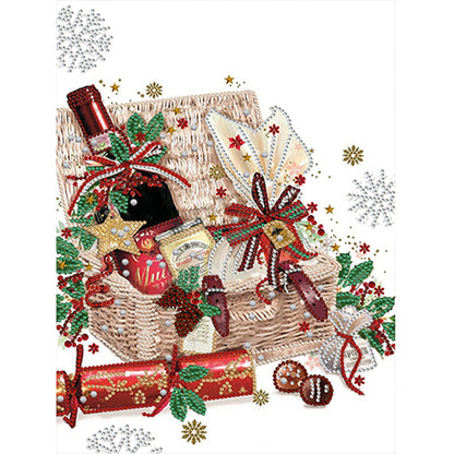 Christmas Atmosphere 30*40CM(Canvas) Special Shaped Drill Diamond Painting