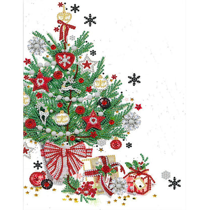 Christmas Atmosphere 30*40CM(Canvas) Special Shaped Drill Diamond Painting