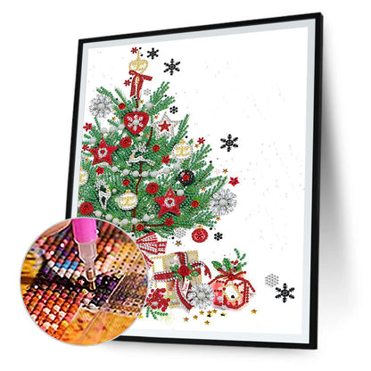 Christmas Atmosphere 30*40CM(Canvas) Special Shaped Drill Diamond Painting