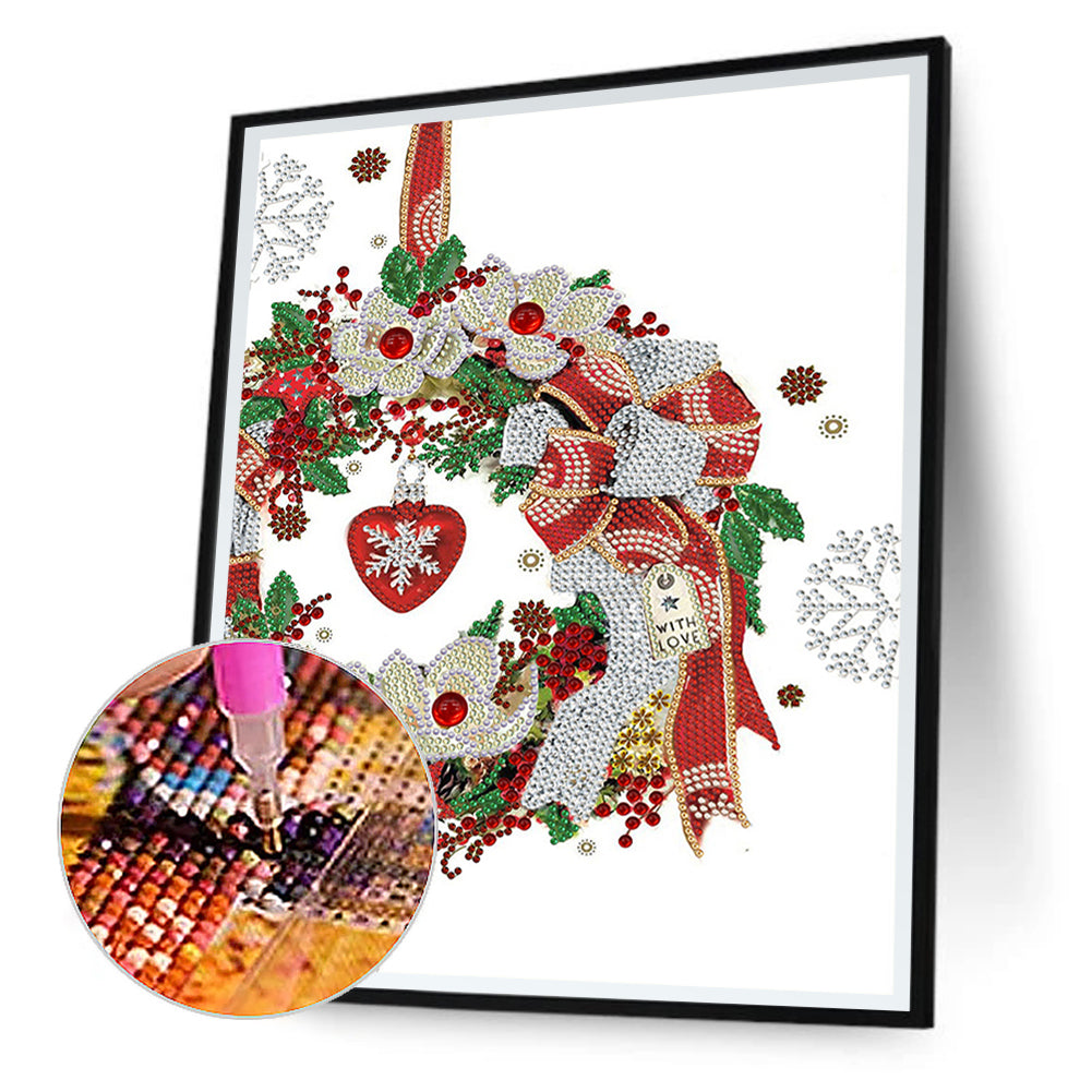 Christmas Atmosphere - Special Shaped Drill Diamond Painting 30*40CM