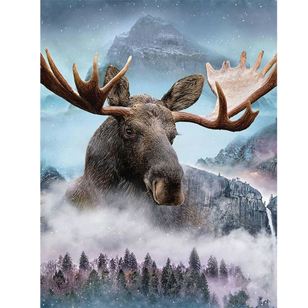 Forest Rhino 30*40CM(Canvas) Full Square Drill Diamond Painting