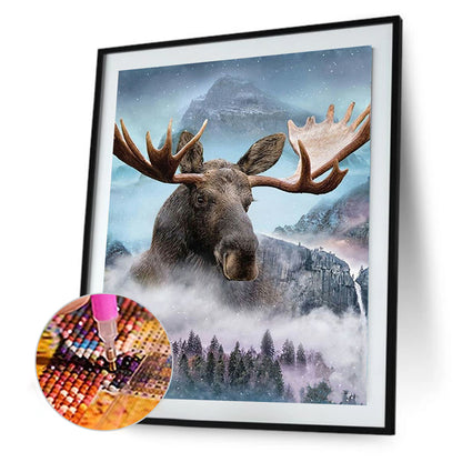 Forest Rhino 30*40CM(Canvas) Full Square Drill Diamond Painting