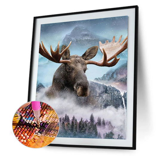 Forest Rhino - Full Square Drill Diamond Painting 30*40CM