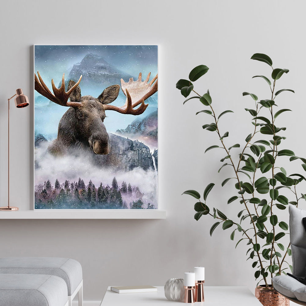 Forest Rhino 30*40CM(Canvas) Full Square Drill Diamond Painting