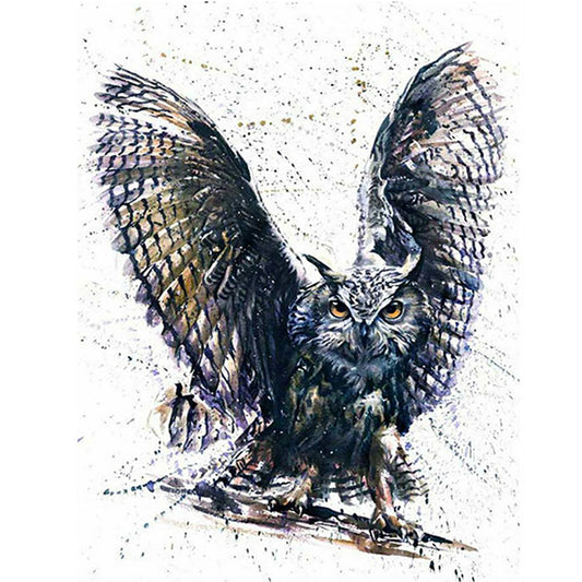 Owl 30*40CM(Canvas) Full Square Drill Diamond Painting