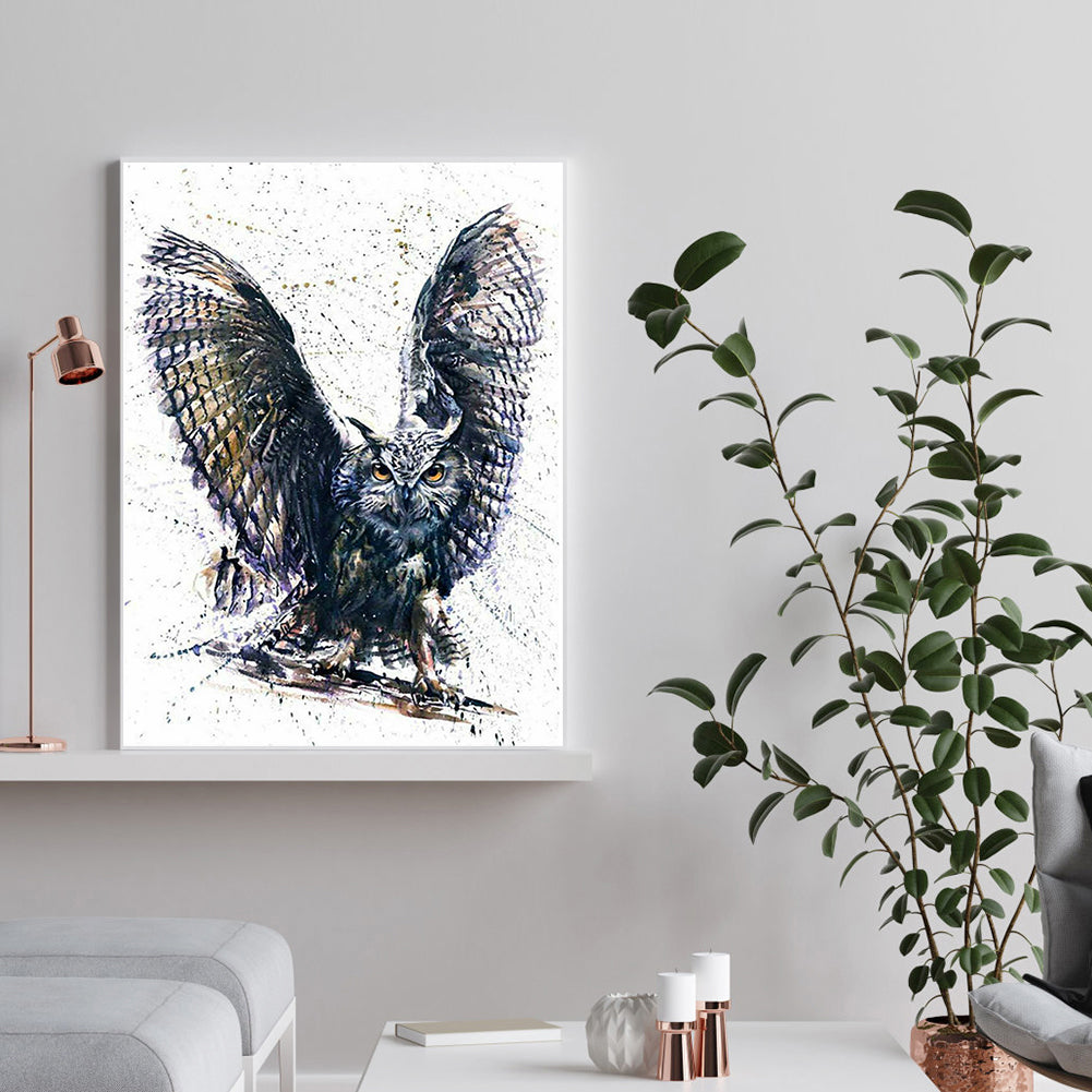 Owl 30*40CM(Canvas) Full Square Drill Diamond Painting