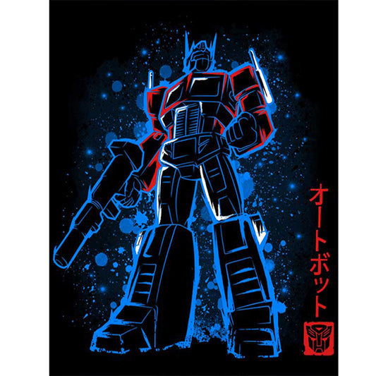 Optimus Prime Silhouette 30*40CM(Canvas) Full Round Drill Diamond Painting