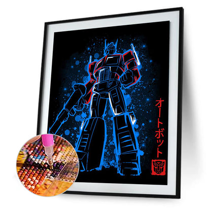 Optimus Prime Silhouette 30*40CM(Canvas) Full Round Drill Diamond Painting