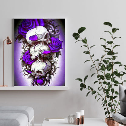 Skull 40*50CM(Canvas) Full Round Drill Diamond Painting