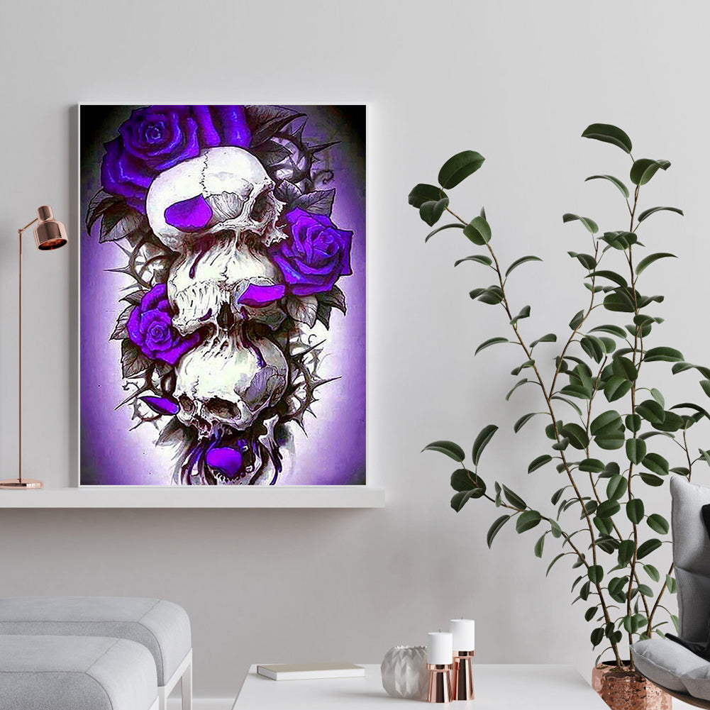 Skull - Full Round Drill Diamond Painting 40*50CM