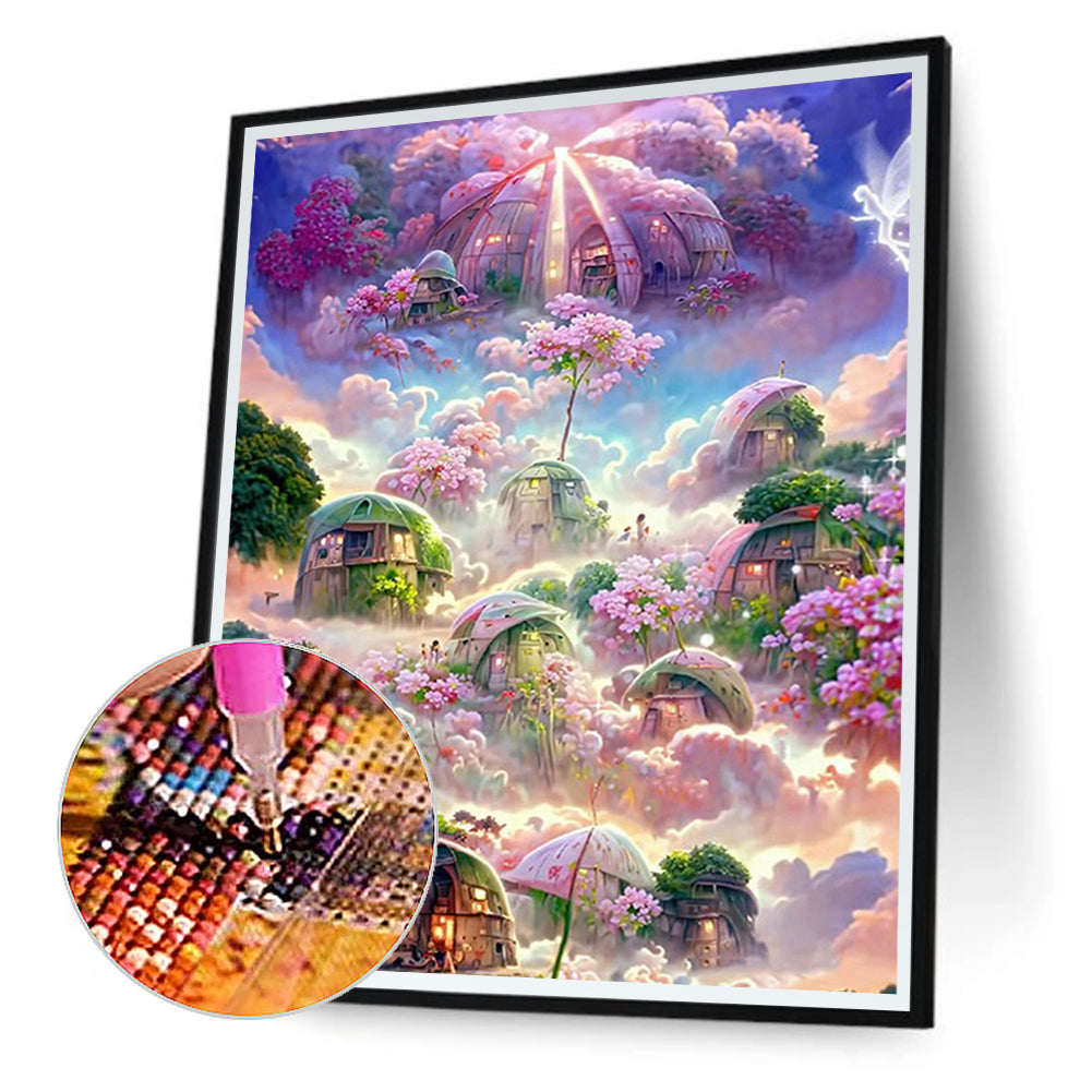 Castle View - Full Round Drill Diamond Painting 30*40CM