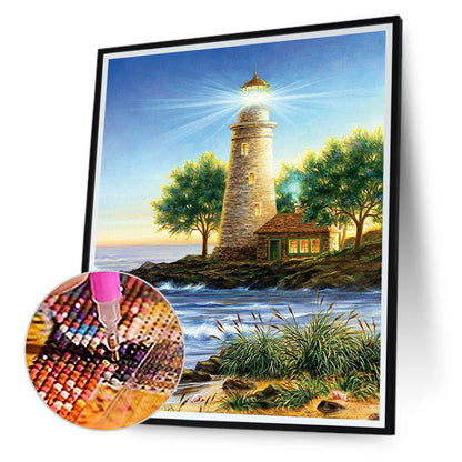 Lighthouse - Full Round Drill Diamond Painting 50*60CM