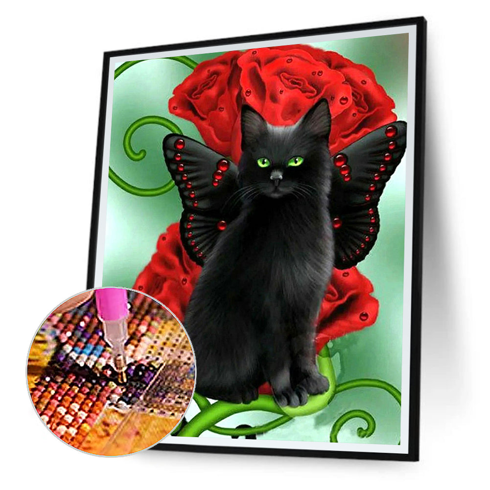 Black Cat - Full Round Drill Diamond Painting 40*50CM