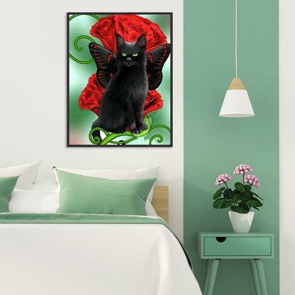 Black Cat - Full Round Drill Diamond Painting 40*50CM