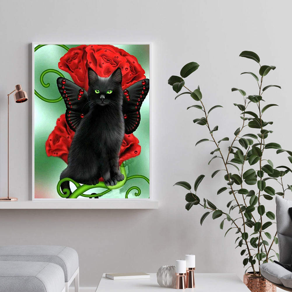 Black Cat - Full Round Drill Diamond Painting 40*50CM