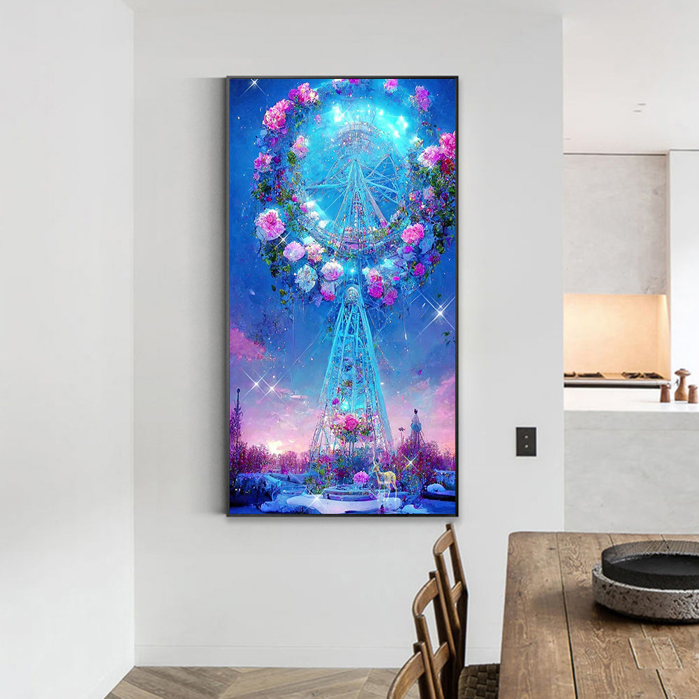 Flower Ferris Wheel 40*70CM(Canvas) Full Round Drill Diamond Painting