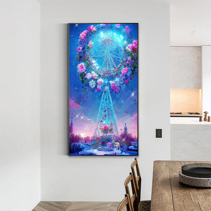 Flower Ferris Wheel 40*70CM(Canvas) Full Round Drill Diamond Painting