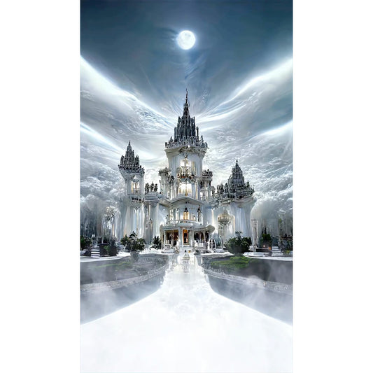 Fantasy White Palace 40*70CM(Canvas) Full Square Drill Diamond Painting