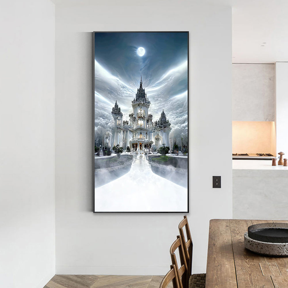 Fantasy White Palace 40*70CM(Canvas) Full Square Drill Diamond Painting