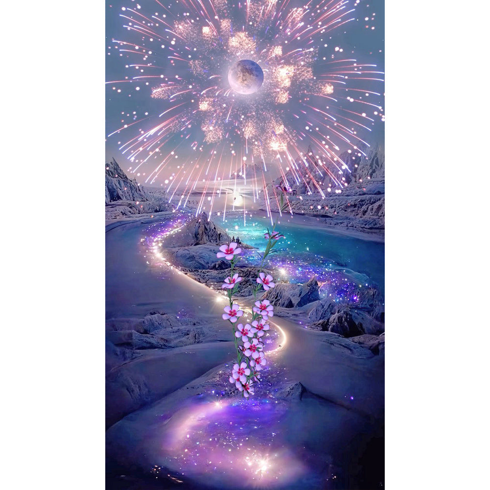 Purple Dream 40*70CM(Canvas) Full Square Drill Diamond Painting