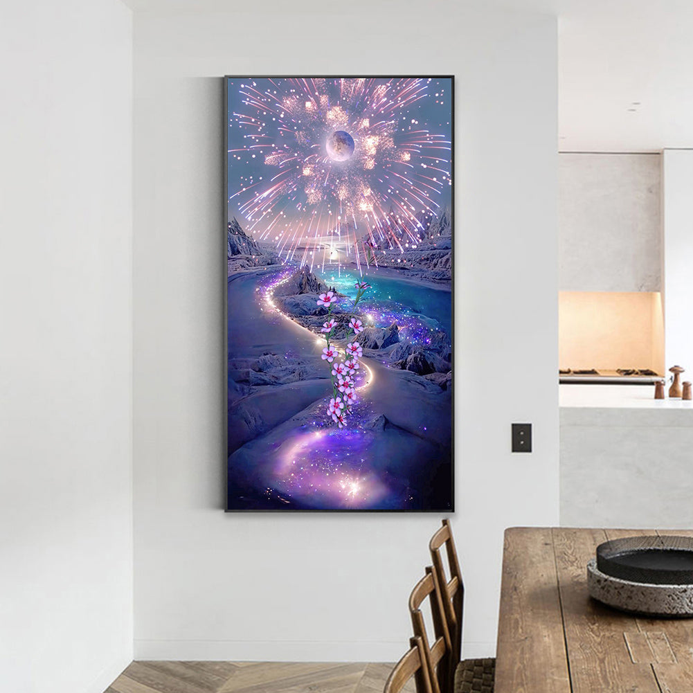 Purple Dream 40*70CM(Canvas) Full Square Drill Diamond Painting