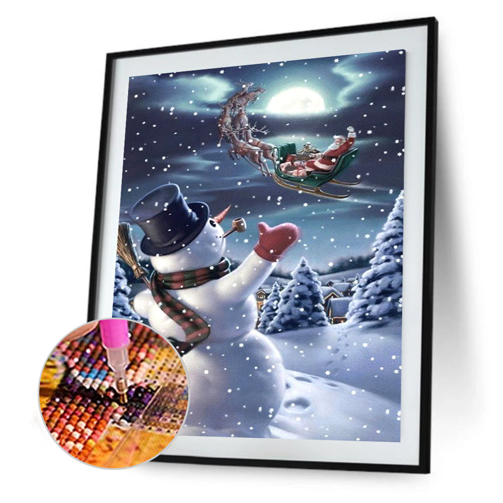 Snowman - Full Square Drill Diamond Painting 40*50CM