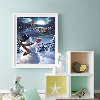 Snowman - Full Square Drill Diamond Painting 40*50CM