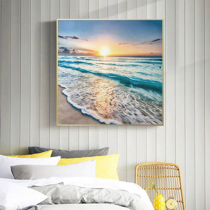 Beach Sunrise - Full Square Drill Diamond Painting 50*50CM