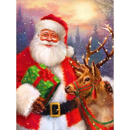 Santa Claus 30*40CM(Canvas) Full Round Drill Diamond Painting