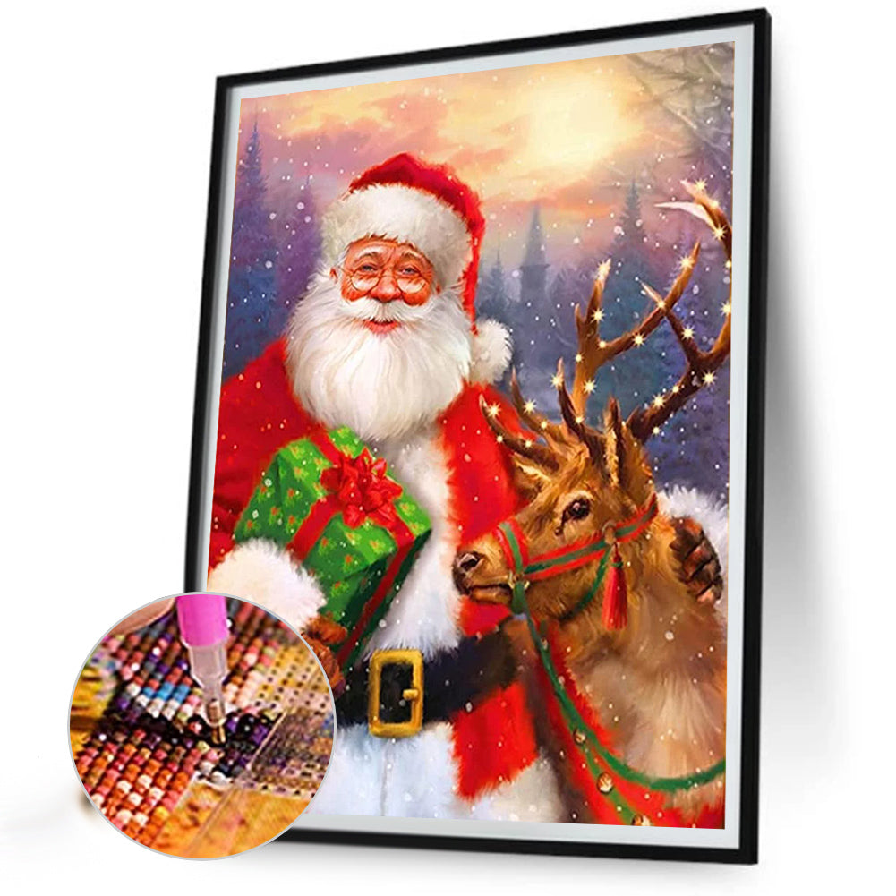 Santa Claus 30*40CM(Canvas) Full Round Drill Diamond Painting