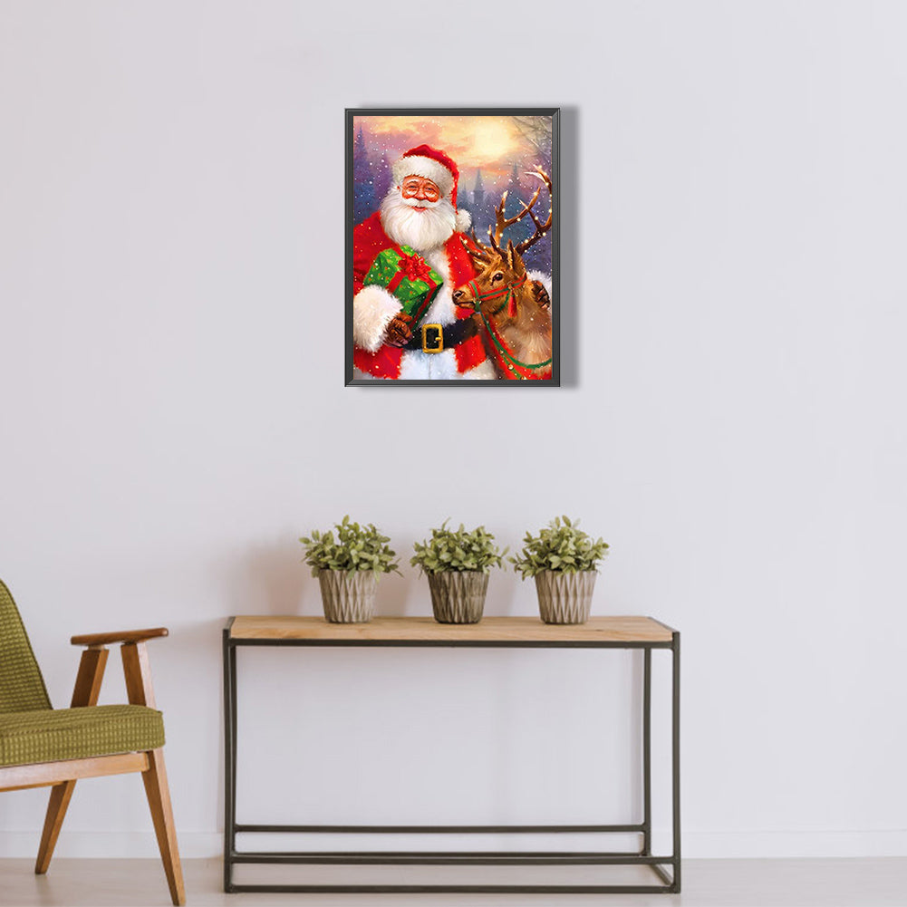 Santa Claus 30*40CM(Canvas) Full Round Drill Diamond Painting