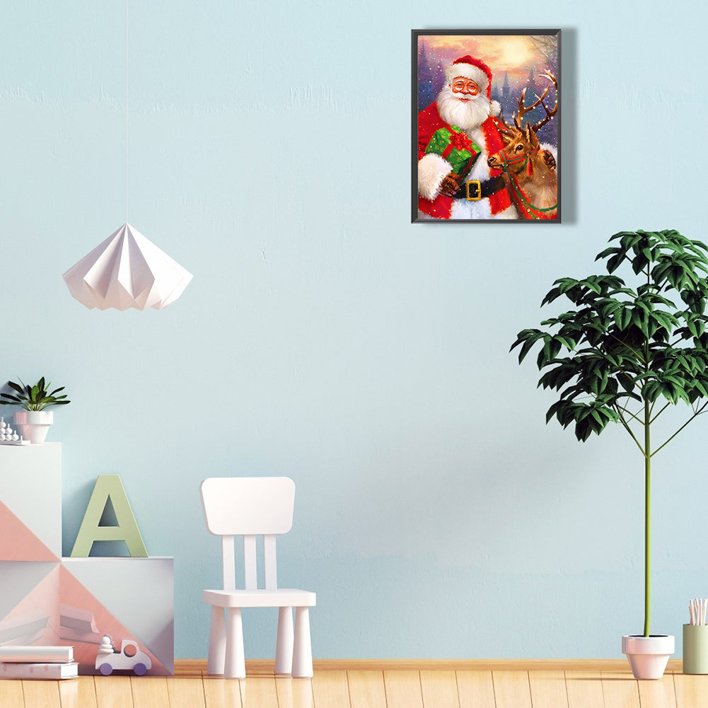 Santa Claus 30*40CM(Canvas) Full Round Drill Diamond Painting