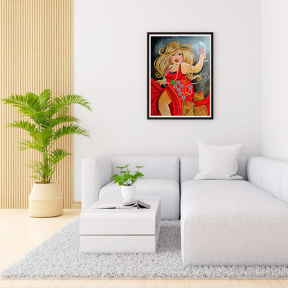 Beautiful Fat Woman - Special Shaped Drill Diamond Painting 30*40CM