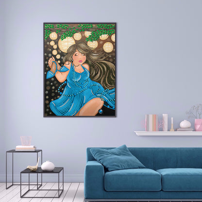 Beautiful Fat Woman - Special Shaped Drill Diamond Painting 30*40CM