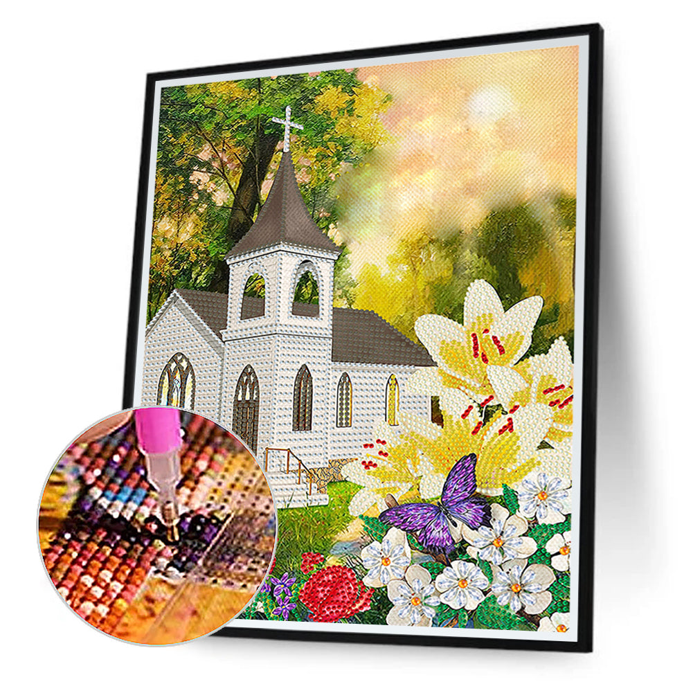 Church - Special Shaped Drill Diamond Painting 30*40CM