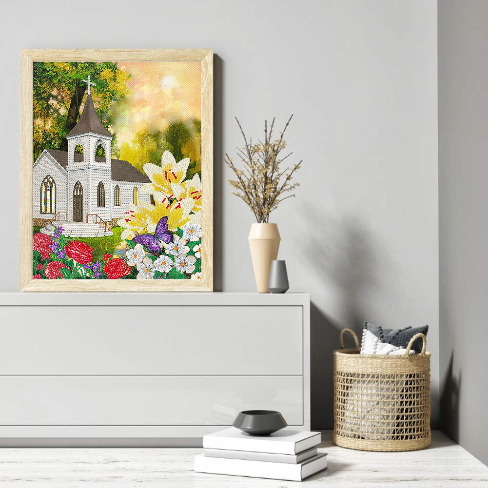 Church - Special Shaped Drill Diamond Painting 30*40CM