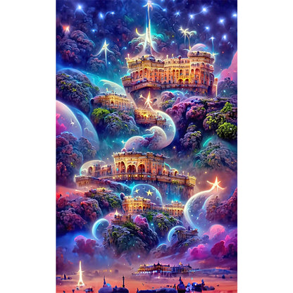 Fantasy Castle - Full Round Drill Diamond Painting 40*60CM